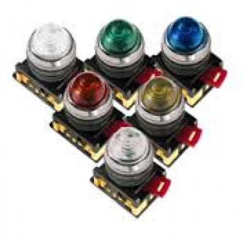 Лампа AL-22 сигнальная d22мм зеленый неон/240В цилиндр