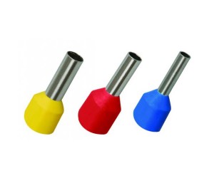 Наконечник-гильза Е 2508 с изолированным фланцем 2,5мм TDM