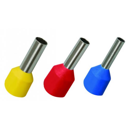 Наконечник-гильза Е 2508 с изолированным фланцем 2,5мм TDM