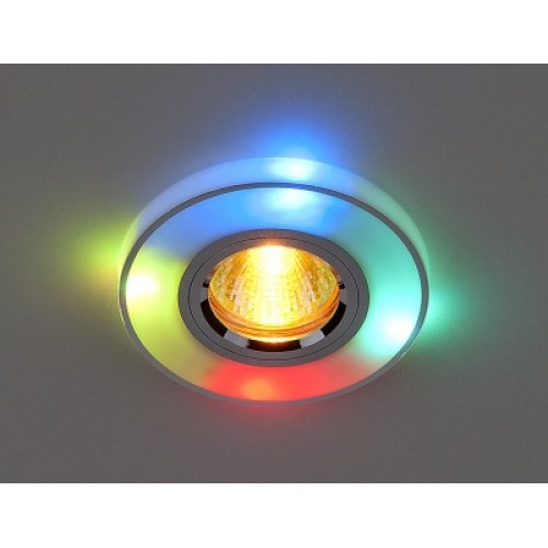 Светильник точечный EL 2070/2 серебро мультиподсветка (42272)