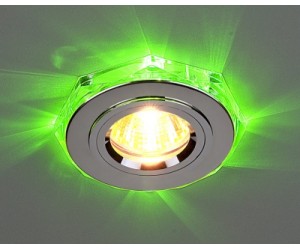 Светильник точечный EL 2020/2 хром/зеленая подсветка(SL/LED/GR) SC(42245)