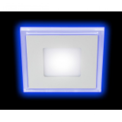 Светильник светодиодный с cиней подсветкой LED4-6Вт 220В 4000K квадрат ЭРА