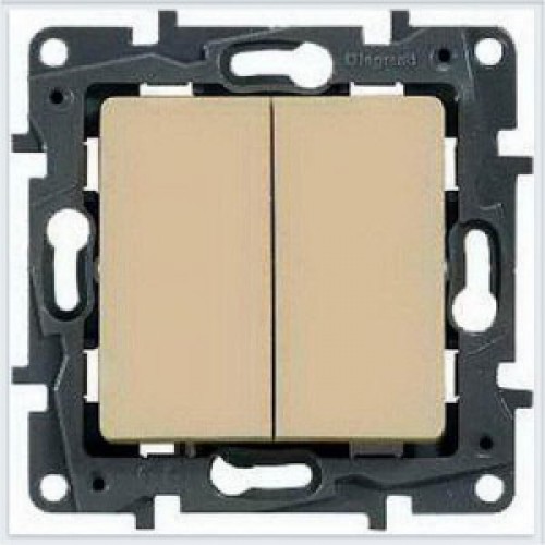 ЭТИКА Перекл. 2-клав. слон.кость (LEGRAND) (672312)