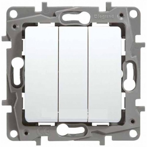 ЭТИКА Выкл. 3-клав. бел.(LEGRAND) (672213)