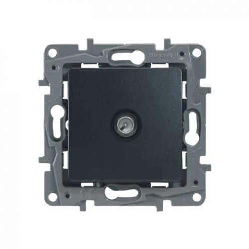 ЭТИКА Розетка TV проходная антрацит(LEGRAND) (672663)