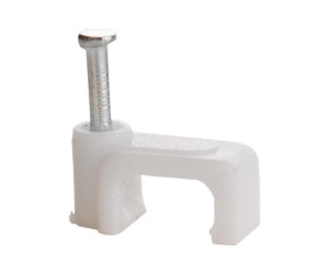 Скоба 6мм плоская пластик.ИЭК (20шт.) (296573)