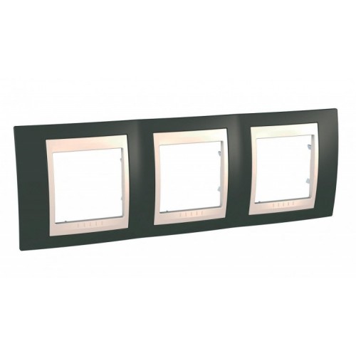 Уника MGU6.006.571 Рамка 3-м какао/беж. (22814) Уника MGU6.006.571 Рамка 3-м какао/беж. (22814)