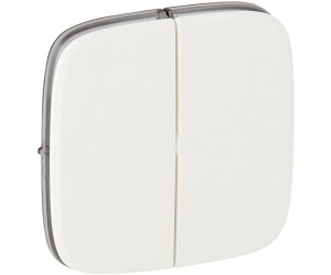 755025 Лицевая панель для выключ. 2-кл. бел. ALLURE