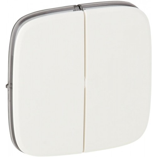 755025 Лицевая панель для выключ. 2-кл. бел. ALLURE