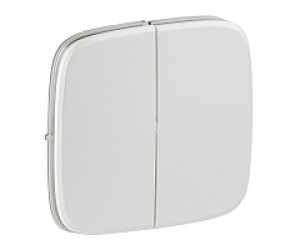 755029 Лицевая панель для выключ. 2-кл. жемчуг ALLURE