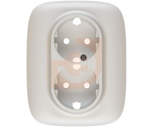 754959 Лицевая панель для 2-м розетки жемчуг с/з ALLURE