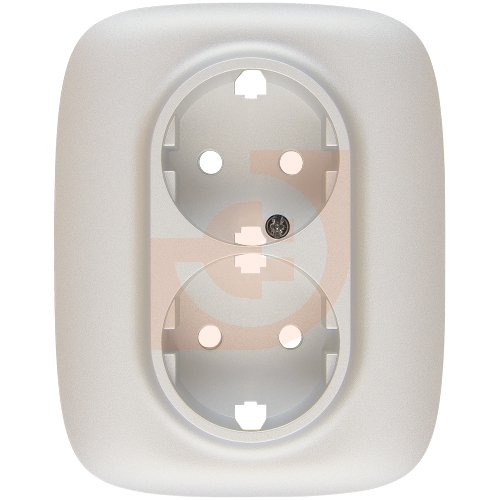 754959 Лицевая панель для 2-м розетки жемчуг с/з ALLURE