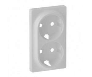 754950 Лицевая панель для 2-м розетки бел. с/з LIFE