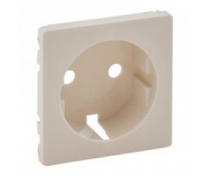 755201 Лицевая панель 1м розетки слон.кость с/з LIFE