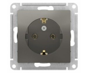 Атлас ATN000943 Механизм розетки с/з/к сталь