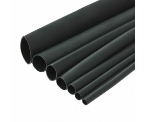 Термоусаживаемая трубка с клеем 33/8мм  L=1м черн. REXANT