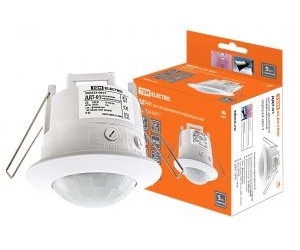 Датчик движения ДДТ-01 1200Вт, 10-420 сек., 6 метров, IP20 ТДМ