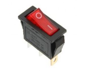 Выключатель 250V 15А (3с) ON-OFF красный  с подсветкой (RWB-404, SC-791, IRS-101-1C)  REXANT