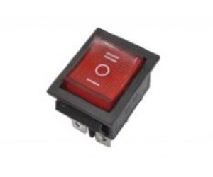 Выключатель 250V 15А (6с) ON-OFF-ON красный  с подсветкой и нейтралью (RWB-509, SC-767)  REXANT