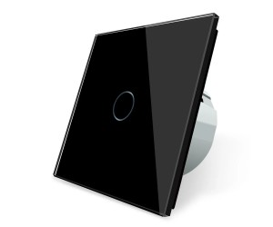 Выкл. тач черный 1 кл.