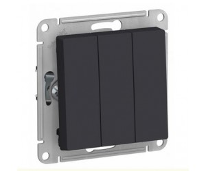 Атлас ATN001031 Механизм выкл. 3-клавишный схема 1+1+1, 10АХ карбон